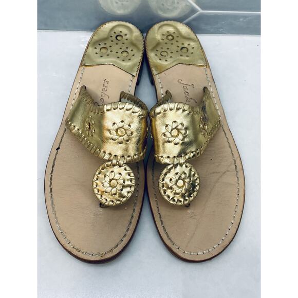 Jack Rogers Shoes Womens Size 9 Leather Sandals Slide Classic Resort Slip On - Picture 1 of 7